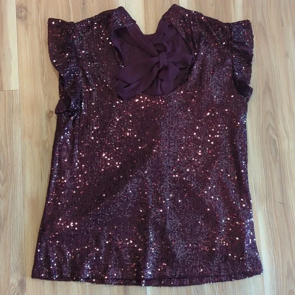 DR2 burgundy blouse Sz S - Picture 2 of 6